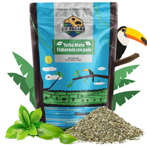 Yerba Maté Rio Parana Set POUR DEUX Calebasse Bombilla 1000g
