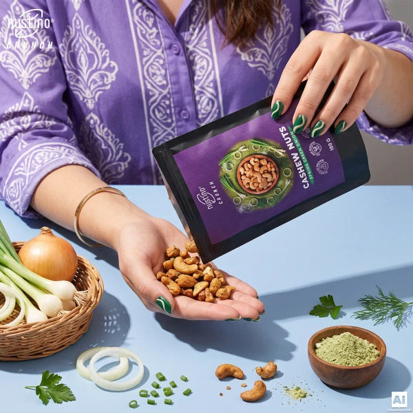 Nustino Crunch – Noix de cajou grillées – Spring Green Onion 100 g