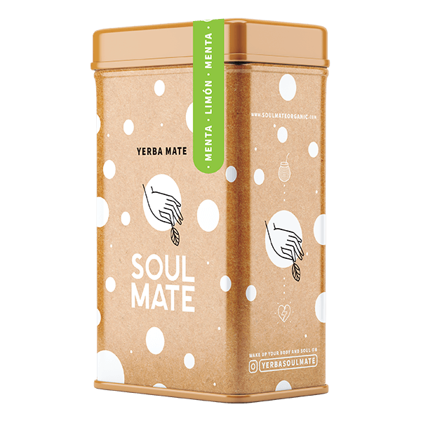 Yerbera – Boîte en métal + Soul Mate Orgánica Menta Limon 0,5 kg