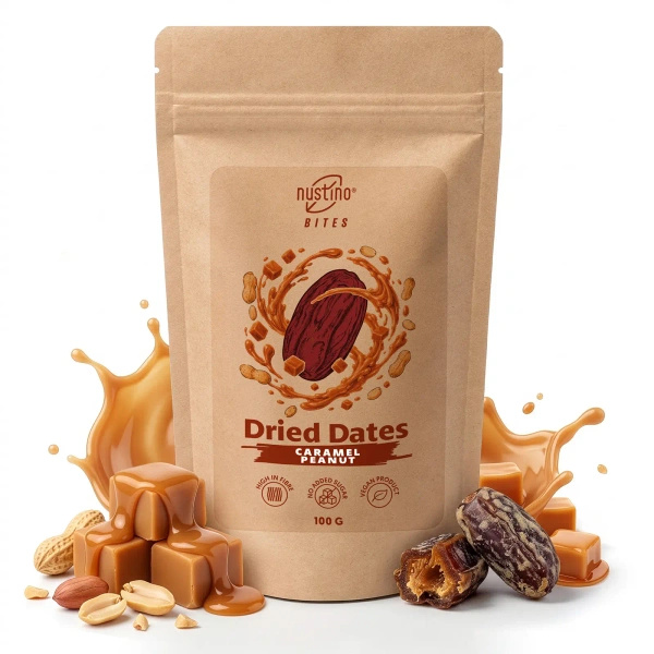 Nustino Bites – Dattes Séchées – Caramel Peanut 100 g