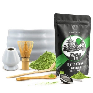 Coffret cérémonial pour préparer le thé matcha : matcha BIO japonais 30g + accessoires