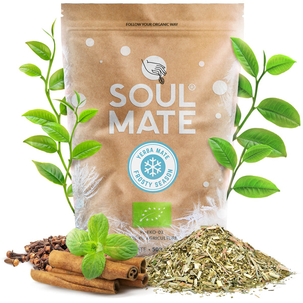 Coffret cadeau de Noël yerba mate Soul Mate Frosty Season 500g + calebasse et bombilla