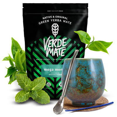 Set de Maté Verde Mate 500g 0,5kg Calebasse + Bombilla