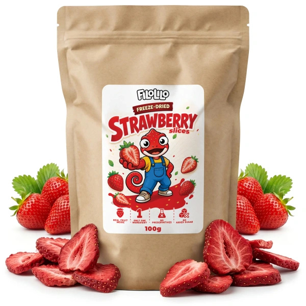 FiloLilo – Fraises lyophilisées en tranches 100 g