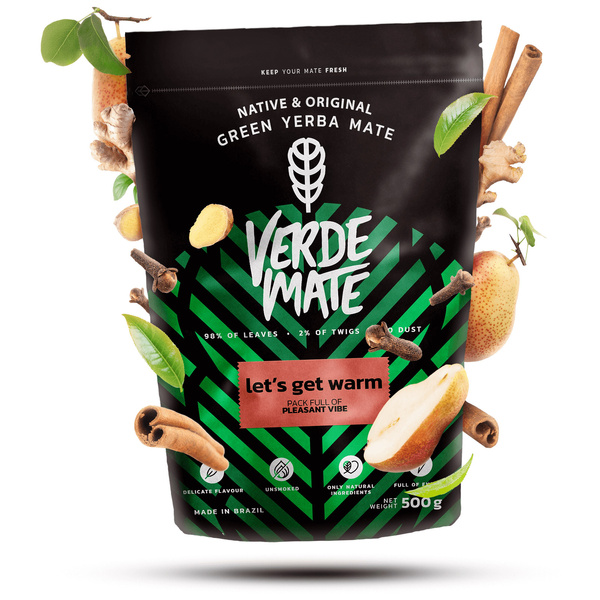Coffret cadeau de Noël yerba mate Verde Mate Let's Get Warm 500g + calebasse et bombilla
