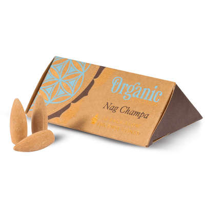 Cônes d'encens Organic Goodness – Nag Champa (12 pièces)