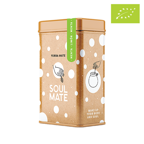 Yerbera – Boîte en métal + Soul Mate Orgánica Menta Limon 0,5 kg