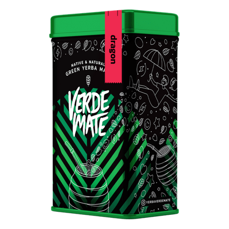 Yerbera – Boîte en métal + Verde Mate Green Dragon 0,5 kg