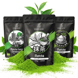 Coffret de 3 thés matcha bio du Japon : cérémoniel + premium + culinaire
