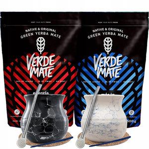 Set Yerba Mate pour deux Bombilla Matero 1000g
