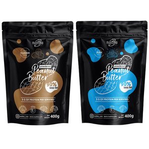 Lot de beurre de cacahuète en poudre Nustino : Classic + Pure 2x400g