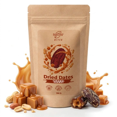 Nustino Bites – Dattes Séchées – Caramel Peanut 100 g