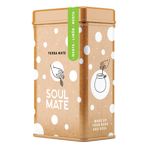 Yerbera – Boîte en métal + Soul Mate Orgánica Menta Limon 0,5 kg