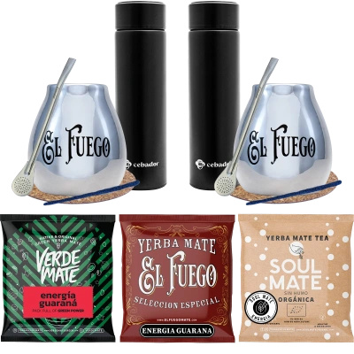 Set de Maté PREMIUM pour couple Thermos