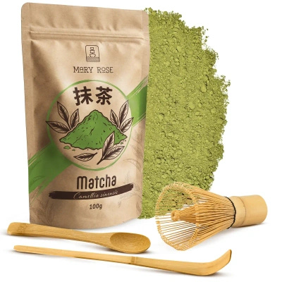 Set Matcha traditionnel 100g + Chasen + Chashaku