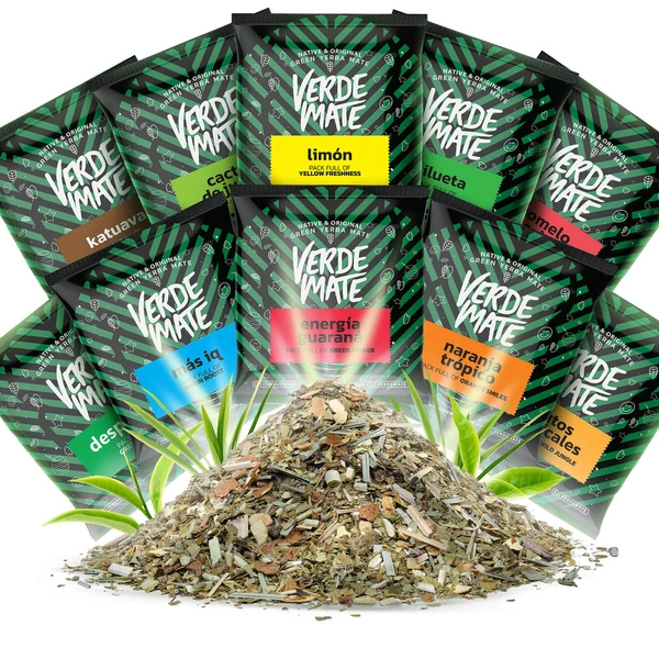 GRAND ENSEMBLE D’ÉCHANTILLONS de maté 10 x 50 g