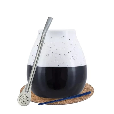 Kit de démarrage Yerba Mate LARGE CALABACH bombilla
