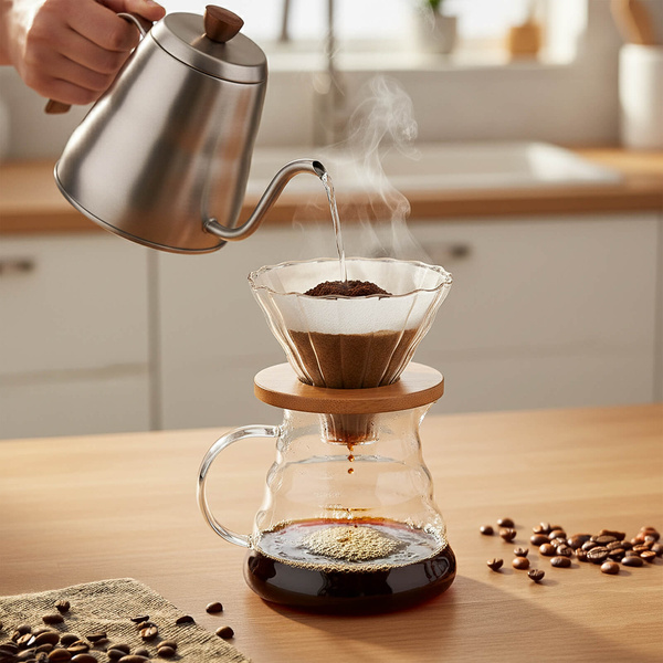 Ensemble de préparation de café – dripper en verre et carafe