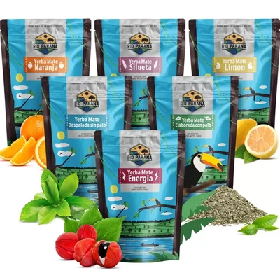 Set de Yerba Mate Rio Parana divers types 6x500g