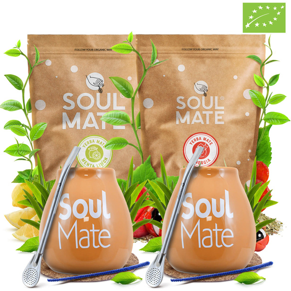 Set de Maté por Deux : Soul Mate 2x500g + 2x Calebasse + 2x Bombilla