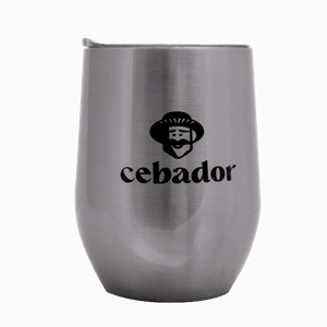 TermoLid – récipient en acier avec couvercle– motif Cebador (argent) – 350 ml