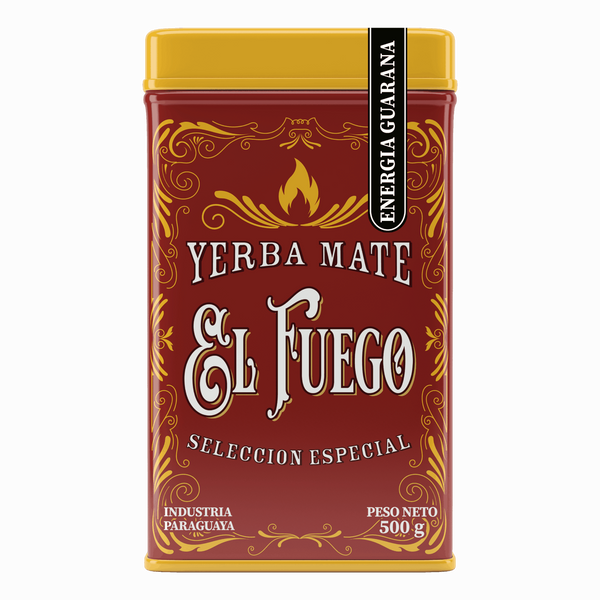 Yerbera – Boîte en métal + El Fuego Energia Guarana 0,5 kg
