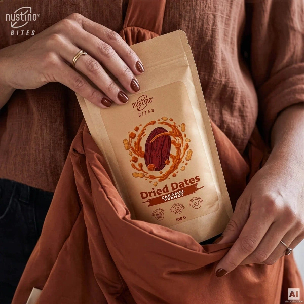 Nustino Bites – Dattes Séchées – Caramel Peanut 100 g