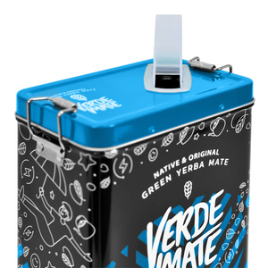 Yerbera – Boîte en métal + Verde Mate Green Más IQ 0,5 kg
