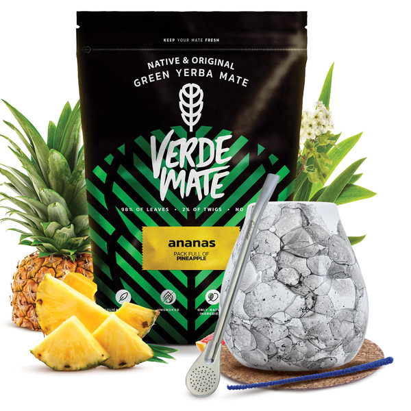 Set de Maté Verde Mate 500g 0,5kg Calebasse + Bombilla