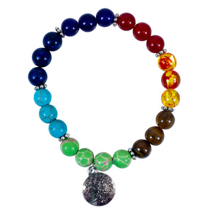Bracelet "Sept Chakras" – avec l’Arbre de Vie