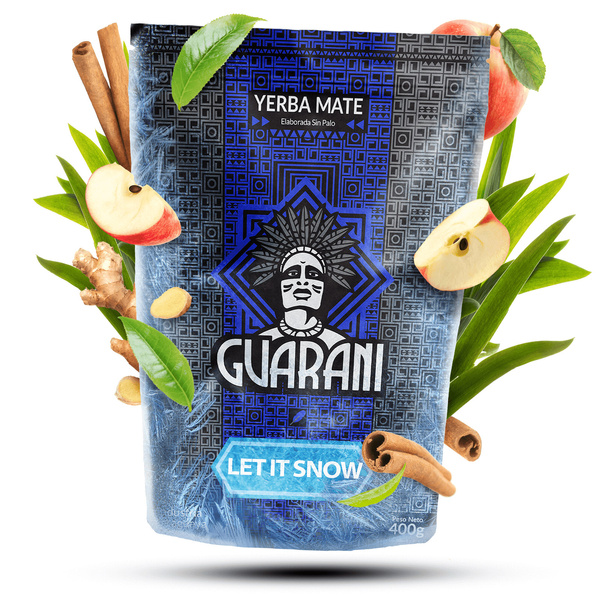 Coffret cadeau de Noël yerba mate Guarani Let it Snow 400g + calebasse et bombilla