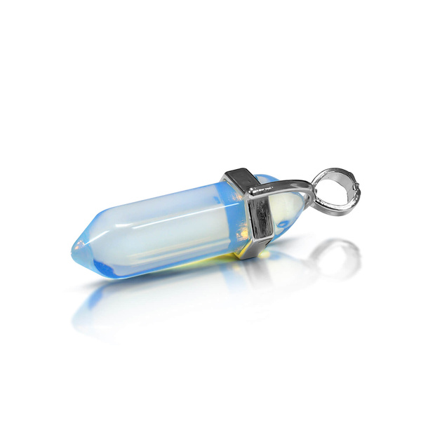 Pendentif en opalite dans un sachet + chaîne