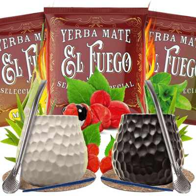 Set de Maté : 2x Calebasse + 2x Bombilla 3x50g