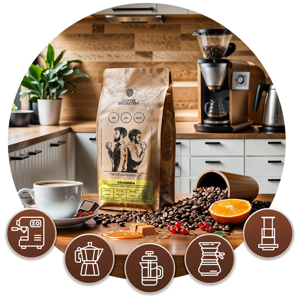 Bro Coffee Roastery – Café en grains Colombia Medellin Premium 400 g