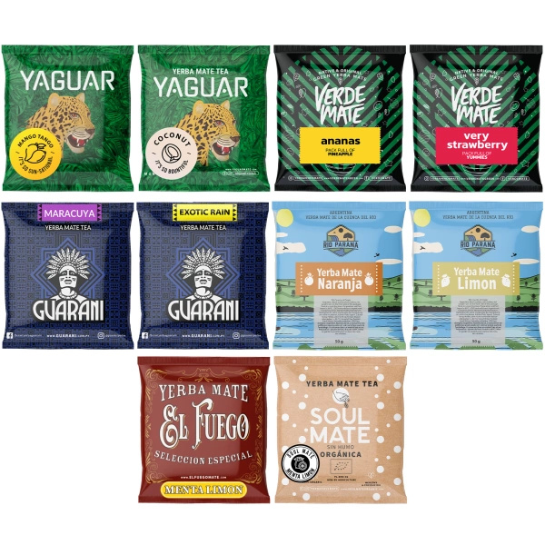 Yerba Mate MEILLEUR POUR DÉMARRER 10x50g FRUIT SEULEMENT