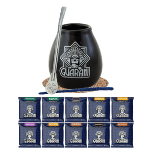 Set de Maté : Calebasse + Bombilla + Échantillons 10x50g