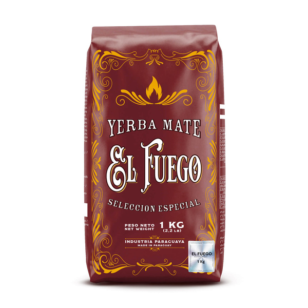 Set de Maté : El Fuego Elaborada 1kg + Calebasse + Bombilla