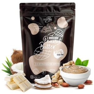 Coffret cadeau de beurre de cacahuète en poudre Nustino : Classic + Salted Caramel + White Chocolate & Coconut 3x400g