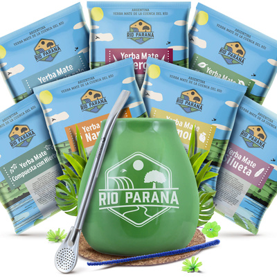 Yerba Maté Rio Parana 7x50g set d'échantillons + accessoires
