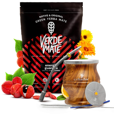 Set Yerba Maté Verde Mate Energia 0,5kg + TermoColador