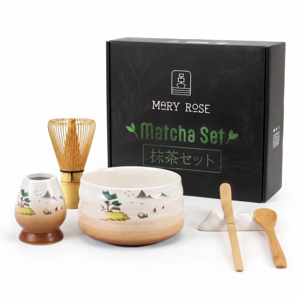 Coffret cadeau : accessoires pour préparer le thé matcha
