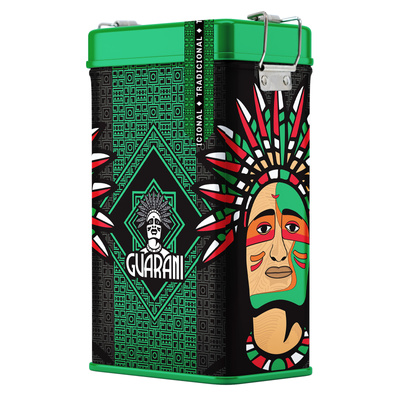 Yerbera – Boîte en métal + Guarani Elaborada con Palo Tradicional 0,5 kg