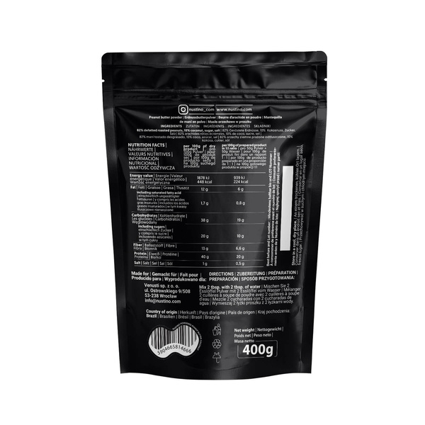 Nustino - Beurre d'Arachide en Poudre - Noix de Coco 400 g