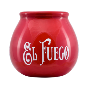 Calebasse en céramique logo El Fuego (rouge) 300 ml