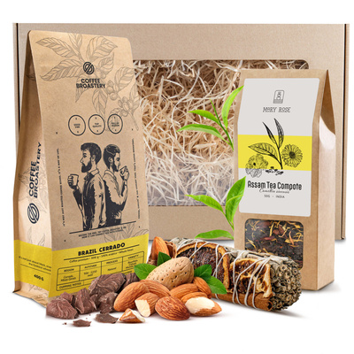 Ensemble de cadeaux de Café en Grains Bro Coffee Roastery + Thé + Sauge Blanche Encens