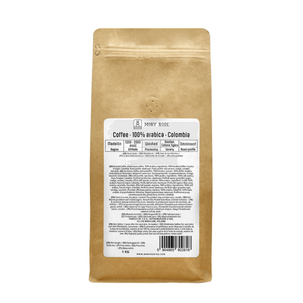 Mary Rose – Café en grains Colombia Medellin premium 1 kg