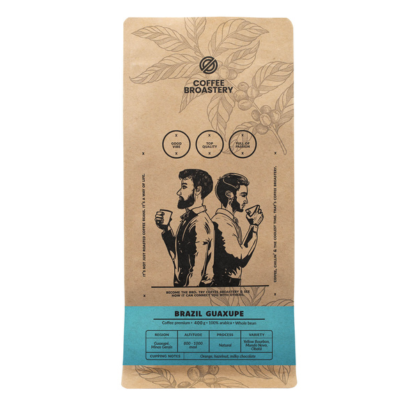 Bro Coffee Roastery – Café en grains Brazil Guaxupe Premium 400 g