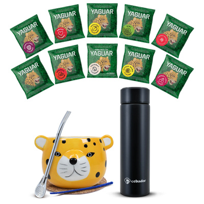 Set de Maté de démarrage 10x50g + Thermos + Calebasse et accessoires