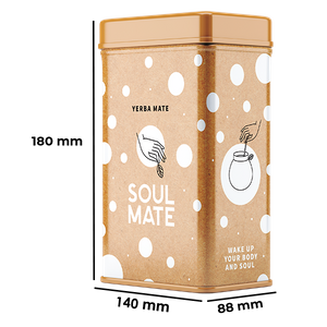 Yerbera – Boîte en métal + Soul Mate Orgánica Siempre 0,5 kg