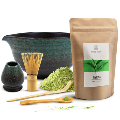Set d'infusion de thé Matcha: matcha 100g + accessoires